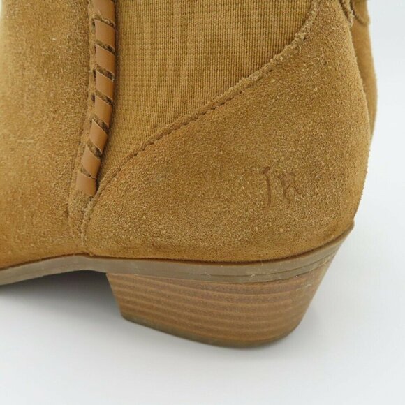 Jack Rogers Womens 7 Brown Ankle Boots Booties Woven Edges Western Southwestern - Picture 4 of 8